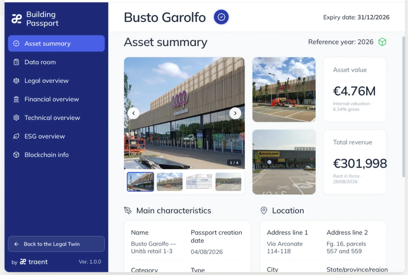 Busto Garolfo asset summary