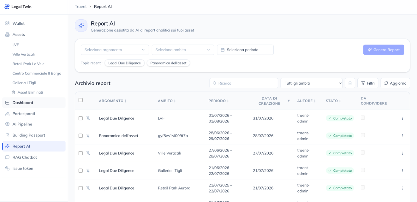 Report AI — AI-assisted generation of legal due diligence reports